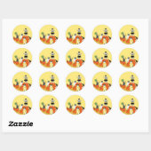 Sticker Rond Bouh ! (Feuille)