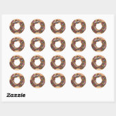 Sticker Rond Bouillie de chocolat (Feuille)