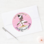 Sticker Rond Boulanger d'Afro-américain de la cuisine de (Enveloppe)