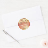 Sticker Rond Boulangerie Abstrait Rose Gold Chou à goutte (Enveloppe)