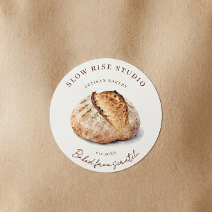 Sticker Rond Boulangerie Artisanale au Pain de Campagne à l'Aqu