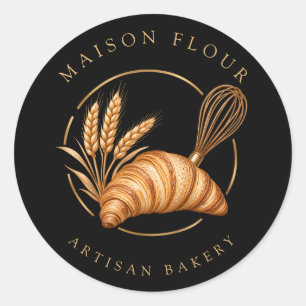Sticker Rond Boulangerie Artisanale Élégante
