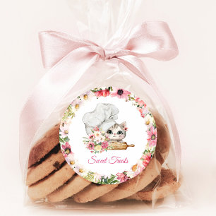 Sticker Rond Boulangerie Chef Kitten