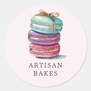 Sticker Rond Boulangerie Cookies Aquarelle Boulangerie Produits
