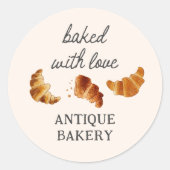 Sticker Rond Boulangerie cuite au pain d'amour (Devant)