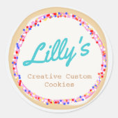 Sticker Rond Boulangerie customisée Cuisine personnalisée (Devant)