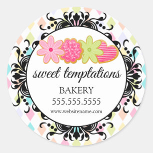 Sticker Rond Boulangerie de biscuits glacés Emballage