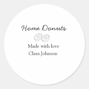 Sticker Rond Boulangerie de donuts faits maison ajoutez votre t