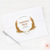 Sticker Rond Boulangerie de pain de blé sur mesure (Enveloppe)