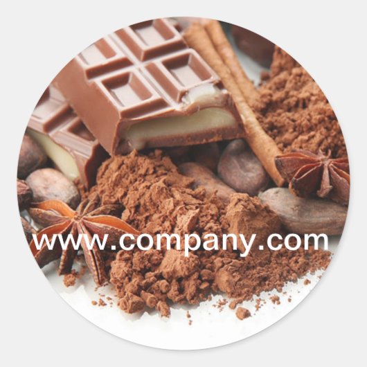 Sticker Rond boulangerie dessert sucreries chocolat confiserie (Devant)