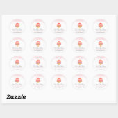 Sticker Rond Boulangerie Gâteau rose Ombre Saupoudrer Pâtisseri (Feuille)