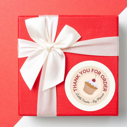 Sticker Rond Boulangerie Little Traitements - Merci pour comman