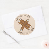 Sticker Rond Boulangerie Maison Brandy Snacks Anglais (Enveloppe)