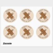 Sticker Rond Boulangerie Maison Brandy Snacks Anglais (Feuille)