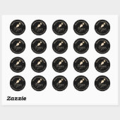 Sticker Rond Boulangerie Merci Pour Votre Commande Moderne Blac (Feuille)