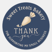 Sticker Rond Boulangerie Merci Pour Votre Commande Moderne Mari (Devant)