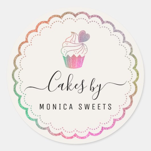 Sticker Rond boulangerie moderne (Devant)