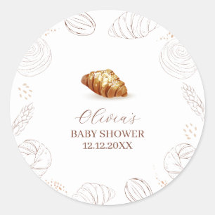 Sticker Rond Boulangerie Pâtisserie Bun Dans Le Baby shower Du 