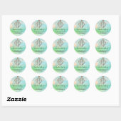 Sticker Rond Boulangerie Pâtisserie Gâteau Vert scintillant (Feuille)