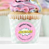 Sticker Rond Boulangerie rose nostalgique Retro Comic Pop Art