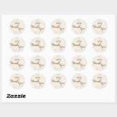 Sticker Rond Boulangerie rustique maison Beige et Merci Brown (Feuille)