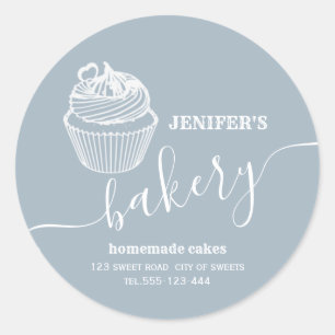 Sticker Rond Boulangerie simple et moderne cupcakes et sucrerie