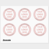 Sticker Rond Boulangerie sur mesure logo rose (Feuille)
