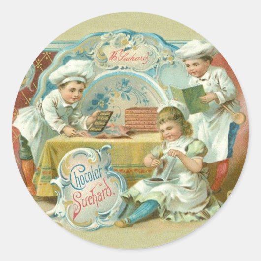 Sticker Rond Boulangeries au chocolat Antique (Devant)
