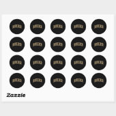 Sticker Rond Boulder Colorado Co Boulder chaud (Feuille)