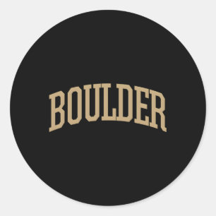 Sticker Rond Boulder Colorado Co Boulder chaud