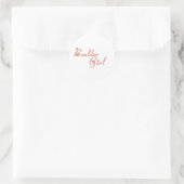 Sticker Rond Boulder Girl tee - shirts (Sac)