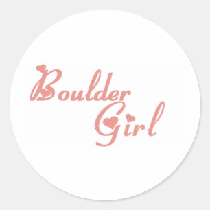 Sticker Rond Boulder Girl tee - shirts