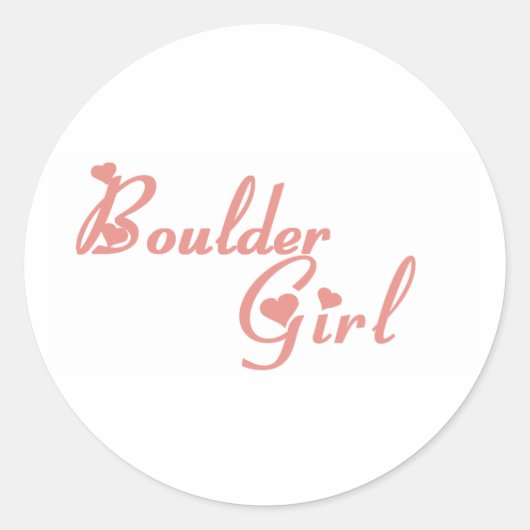 Sticker Rond Boulder Girl tee - shirts (Devant)
