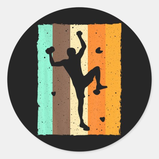Sticker Rond Bouldering Rock Escalade Pour (Devant)