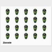 Sticker Rond boule 8 verte crâne (Feuille)