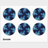 Sticker Rond Boule bleu en grès (Feuille)