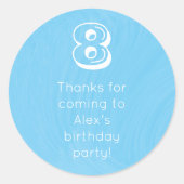 Sticker Rond Boule de bowling avec âge d'anniversaire et messag (Devant)