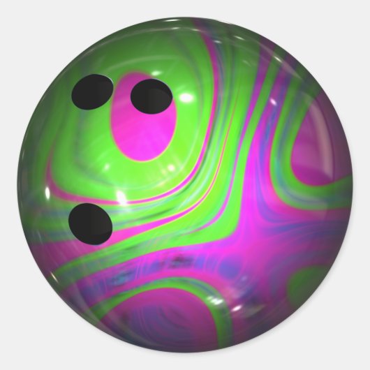 Sticker Rond Boule de bowling couleur tourbillon (Devant)