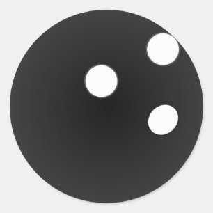 Sticker Rond Boule de Bowling noir