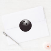 Sticker Rond Boule de Bowling noir (Enveloppe)