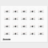 Sticker Rond Boule de Bowling & Pins : Modèle 3D : (Feuille)