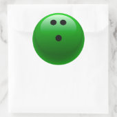 Sticker Rond Boule de Bowling Vert (Sac)