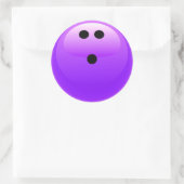 Sticker Rond Boule de Bowling Violet (Sac)