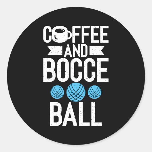 Sticker Rond Boule De Café Et Bocce (Devant)
