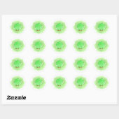 Sticker Rond Boule de cristal vert vif (Feuille)