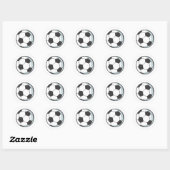 Sticker Rond Boule de football (Feuille)