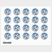 Sticker Rond Boule de football (Feuille)