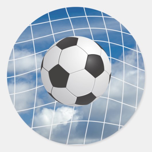 Sticker Rond Boule de football (Devant)