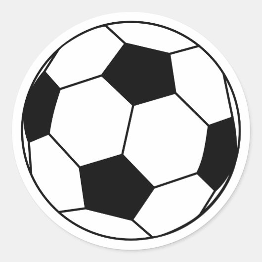 Sticker Rond Boule de football (Devant)