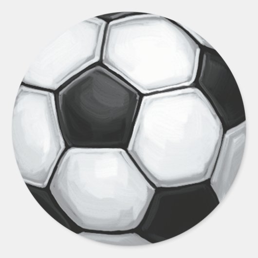 Sticker Rond Boule de football (Devant)